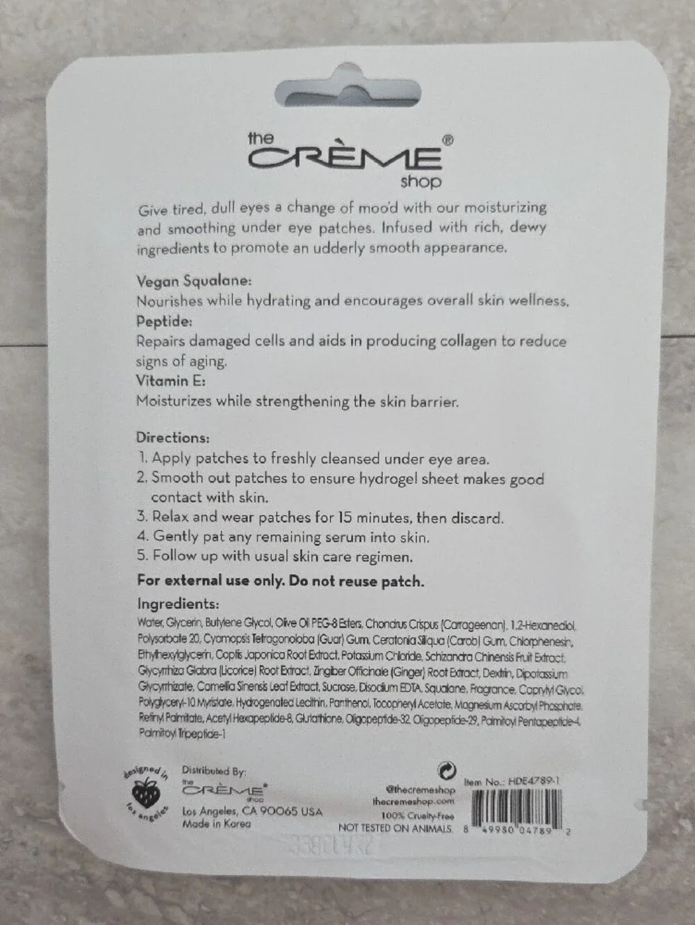 The Creme Shop Fresh How Do Eye Look Under Eye Patches 6 Pairs